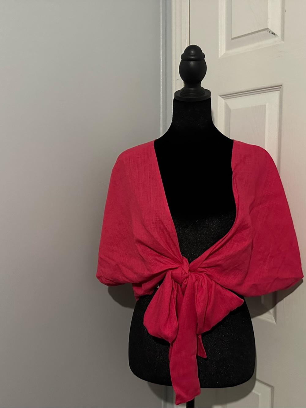 Express Pink Tie-Front Shawl Wrap - Women blouse